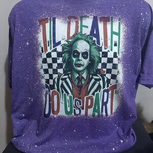 Gildan Soft style Bleached Tee, Til Death Do Us Part Graphic Bleached Tees